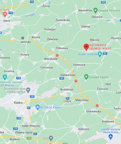 Mapa Delmos V Hodkovičkách