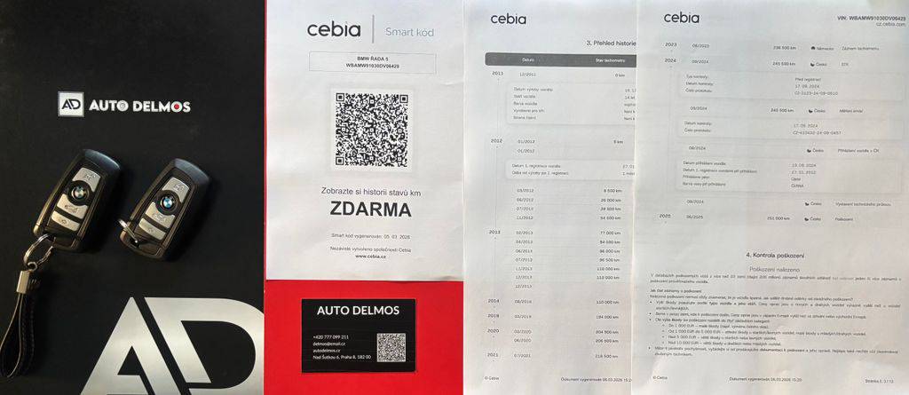 BMW 530 530d xDrive/2012/S.KNIHA-ZÁRUK